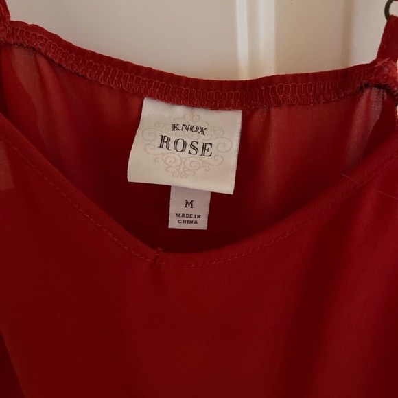 Red Sleeveless Top - Picture 3 of 5